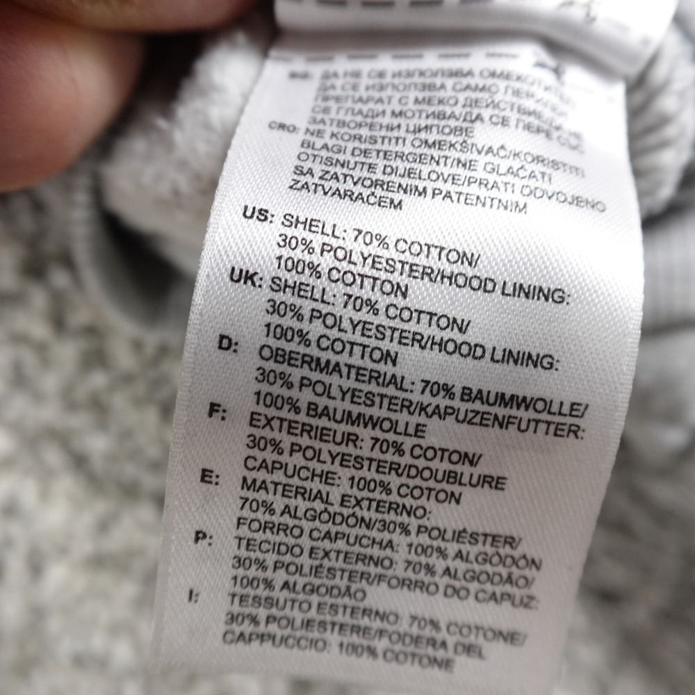 Adidas Men's Gray Zip-Up Hoodie with Multicolor Trefoil Logo - Picture 12 of 13
